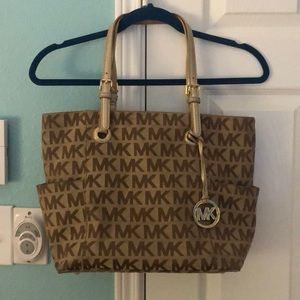 Authentic Michael Kors gold purse